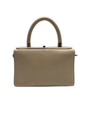 MMS Brand Cream Leather Top-Handle Bag